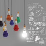 creative design business as pencil lightbulb 3d as business desi